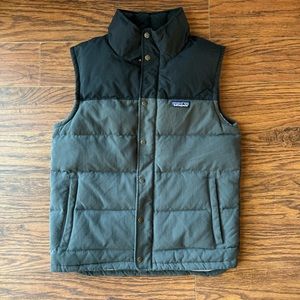 Patagonia Bivy Down Vest Ash Black/Grey Size Small